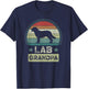 Lab Grandpa, Father's Day, Labrador Grandfather T-Shirt - T-Shirt | Navy