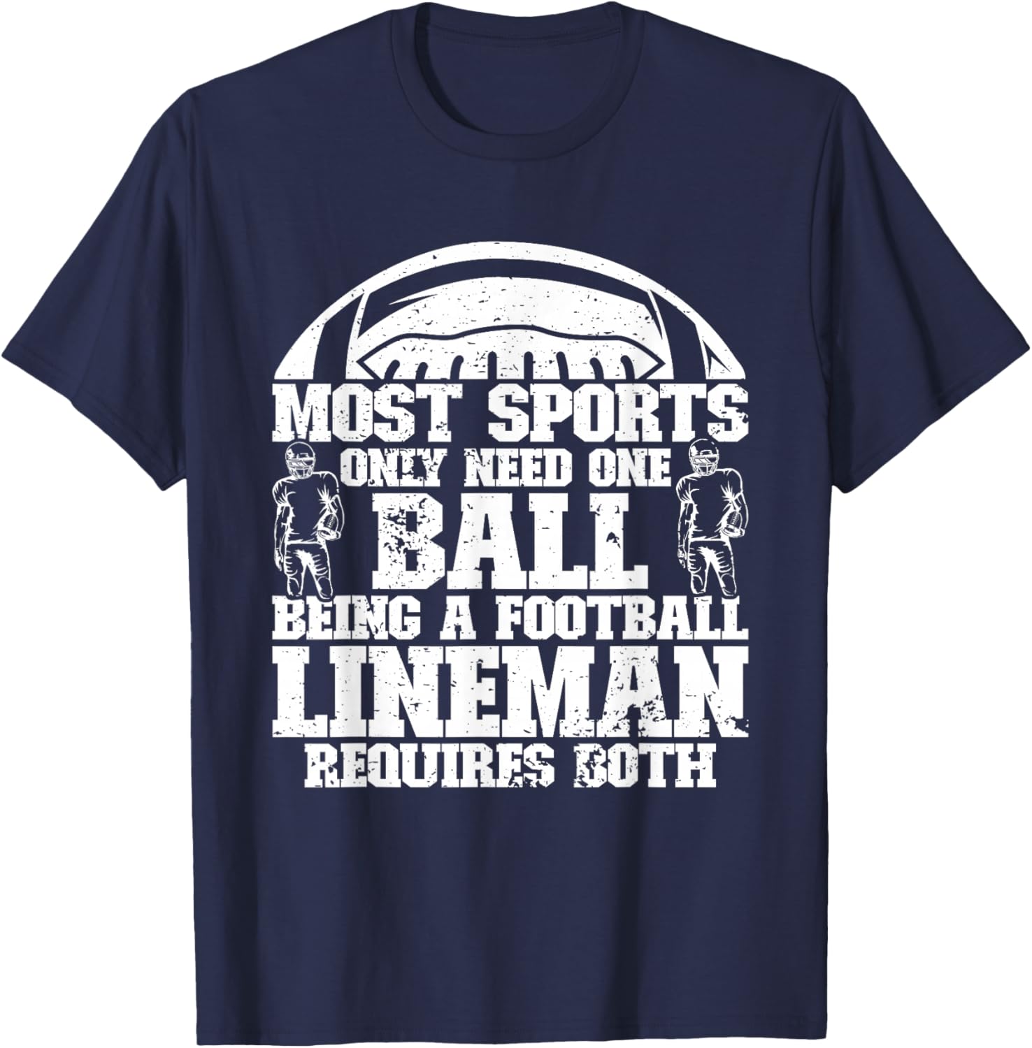 Defensive Lineman Football Player Position Quarterbacks T-Shirt - T-Shirt | Navy