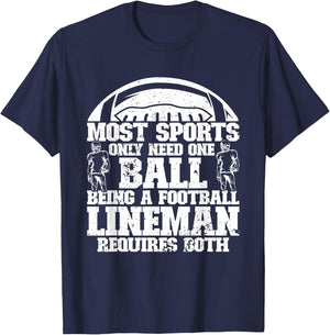 Defensive Lineman Football Player Position Quarterbacks T-Shirt - T-Shirt | Navy
