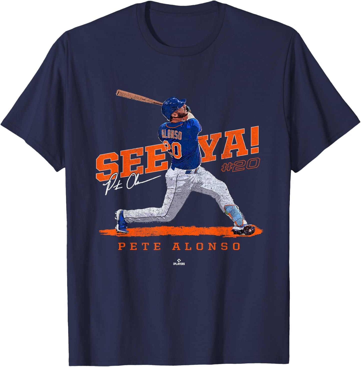 See Ya! Pete Alonso New York MLBPA T-Shirt - T-Shirt | Navy