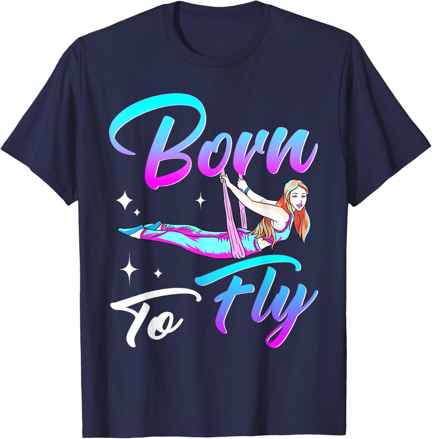 Aerial Silks Girls Aerial Arts Aerial Yoga Aerialist Acrobat T-Shirt - T-Shirt | Navy