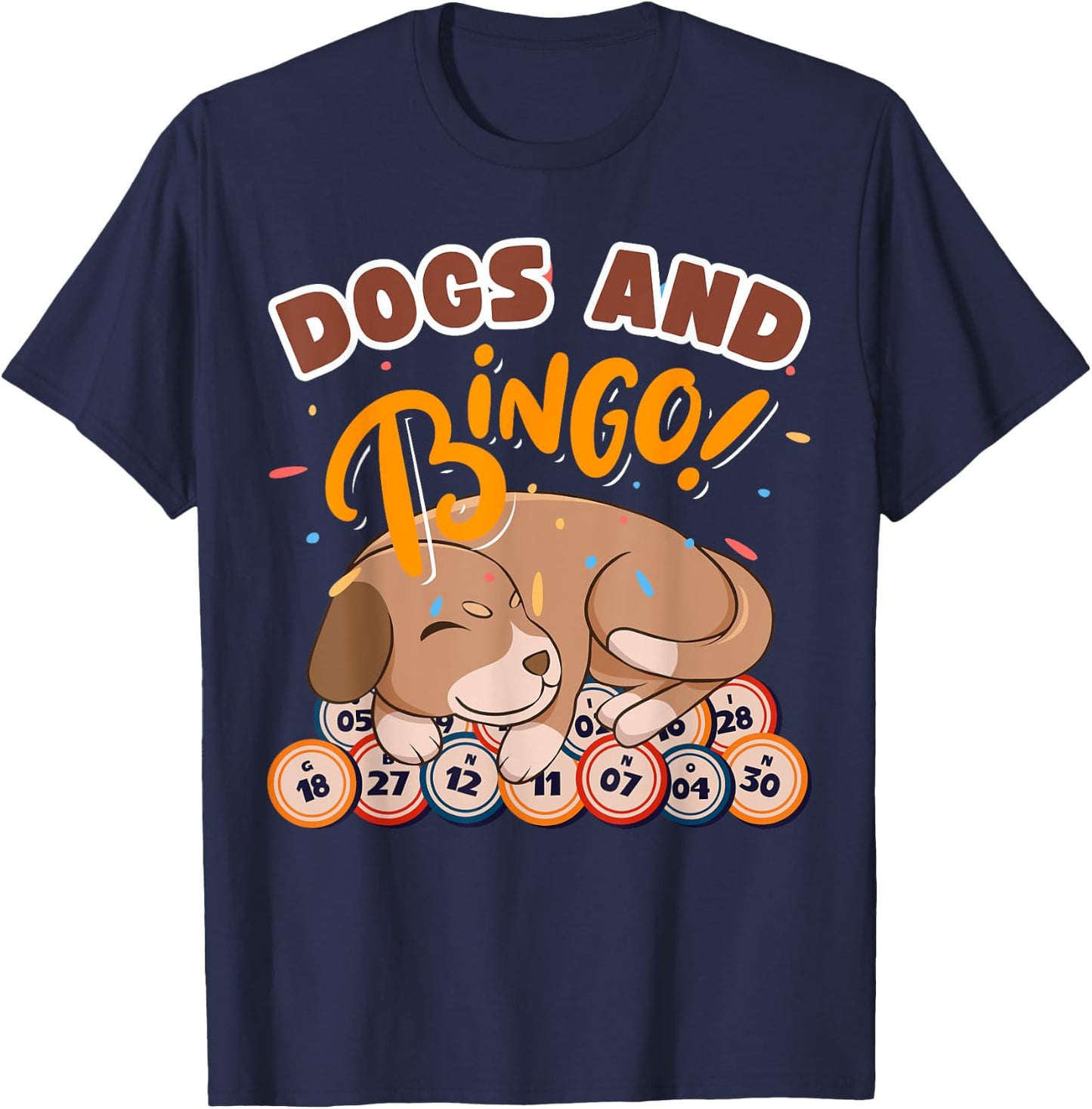 Bingo and Dog - Bingo Player Gambling - Bingo Women T-Shirt - T-Shirt | Navy