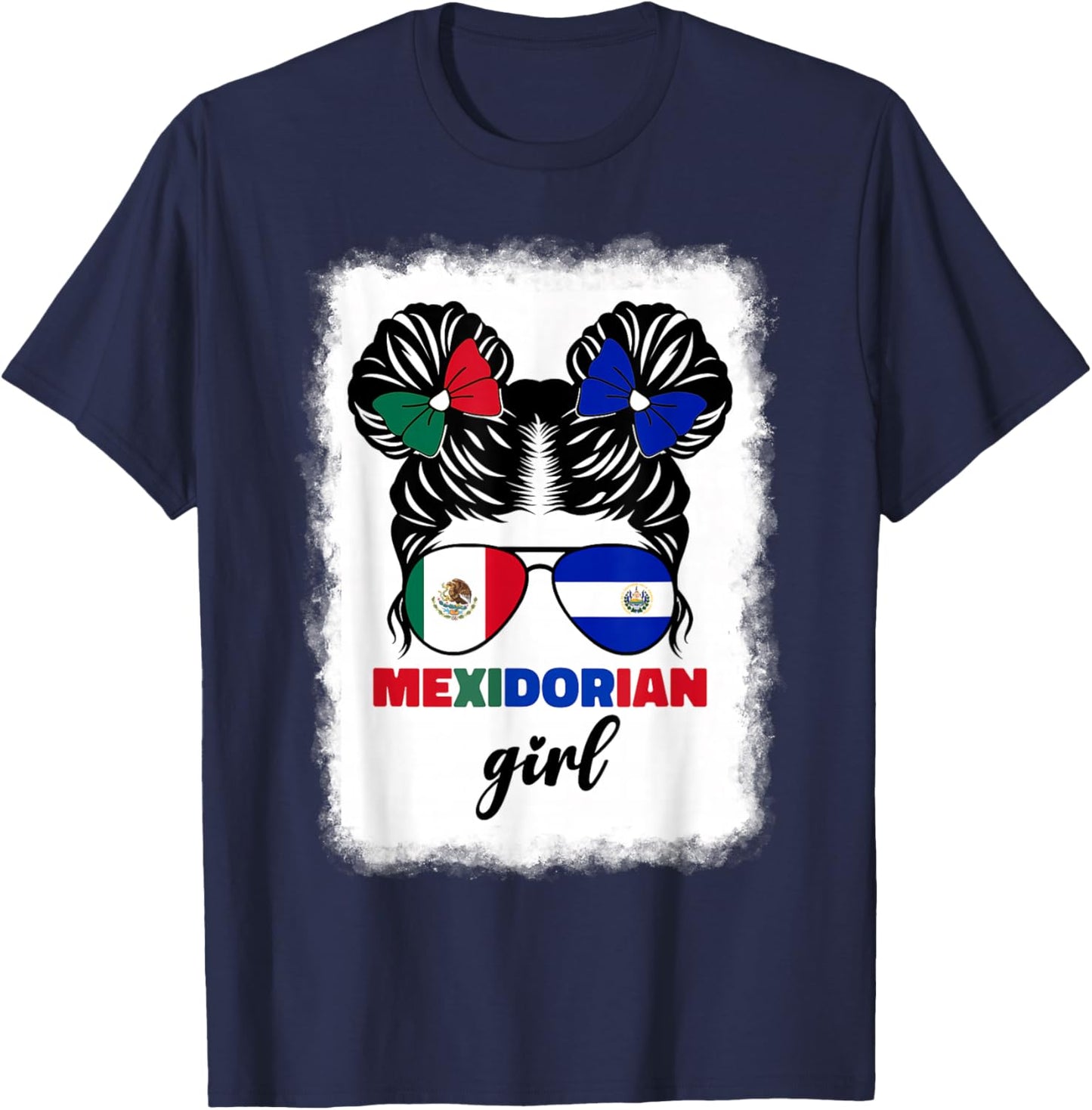 Half Mexican and Salvadorian Mexico El Salvador Baby Kids T-Shirt - T-Shirt | Navy