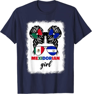 Half Mexican and Salvadorian Mexico El Salvador Baby Kids T-Shirt - T-Shirt | Navy