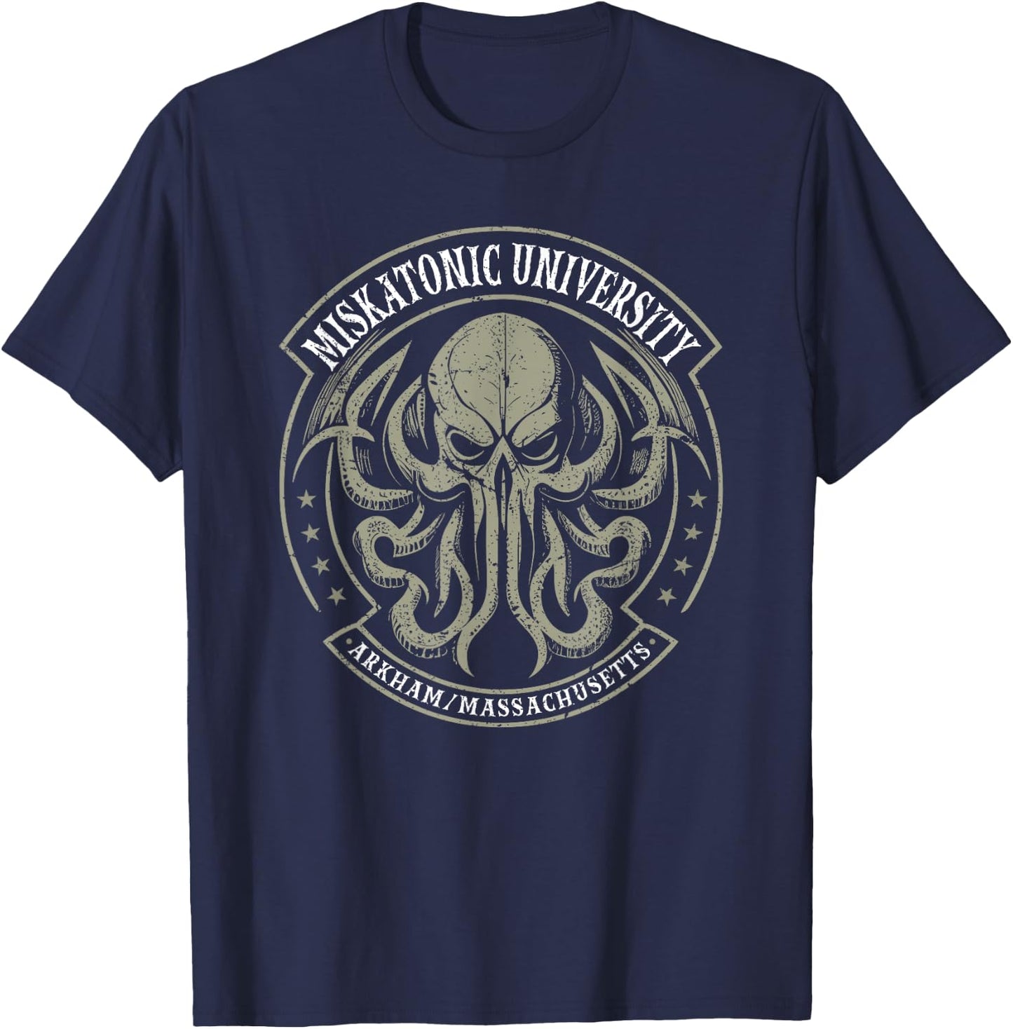 Miskatonic University, Vintage Cthulhu T-Shirt - T-Shirt | Navy
