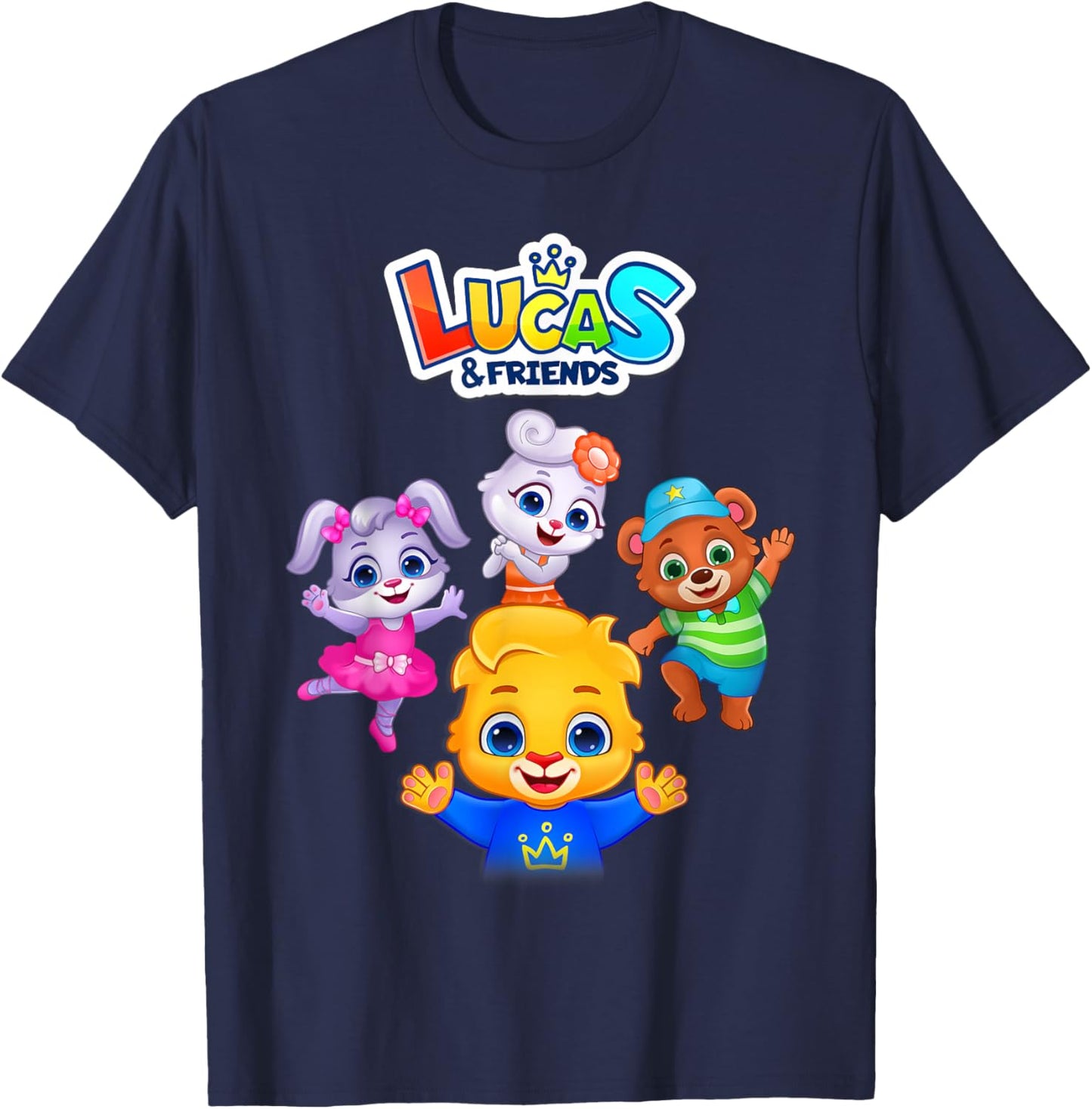 Lucas & Friends Graphic Official | RV AppStudios Small T-Shirt - T-Shirt | Navy