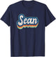Sean First Name Boy Vintage Style 70s 80s Personalized T-Shirt - T-Shirt | Navy