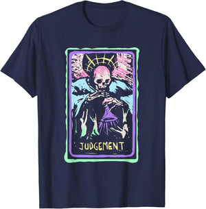 Judgement Tarot Card Witchcraft Occult Pastel Goth Skeleton T-Shirt - T-Shirt | Navy