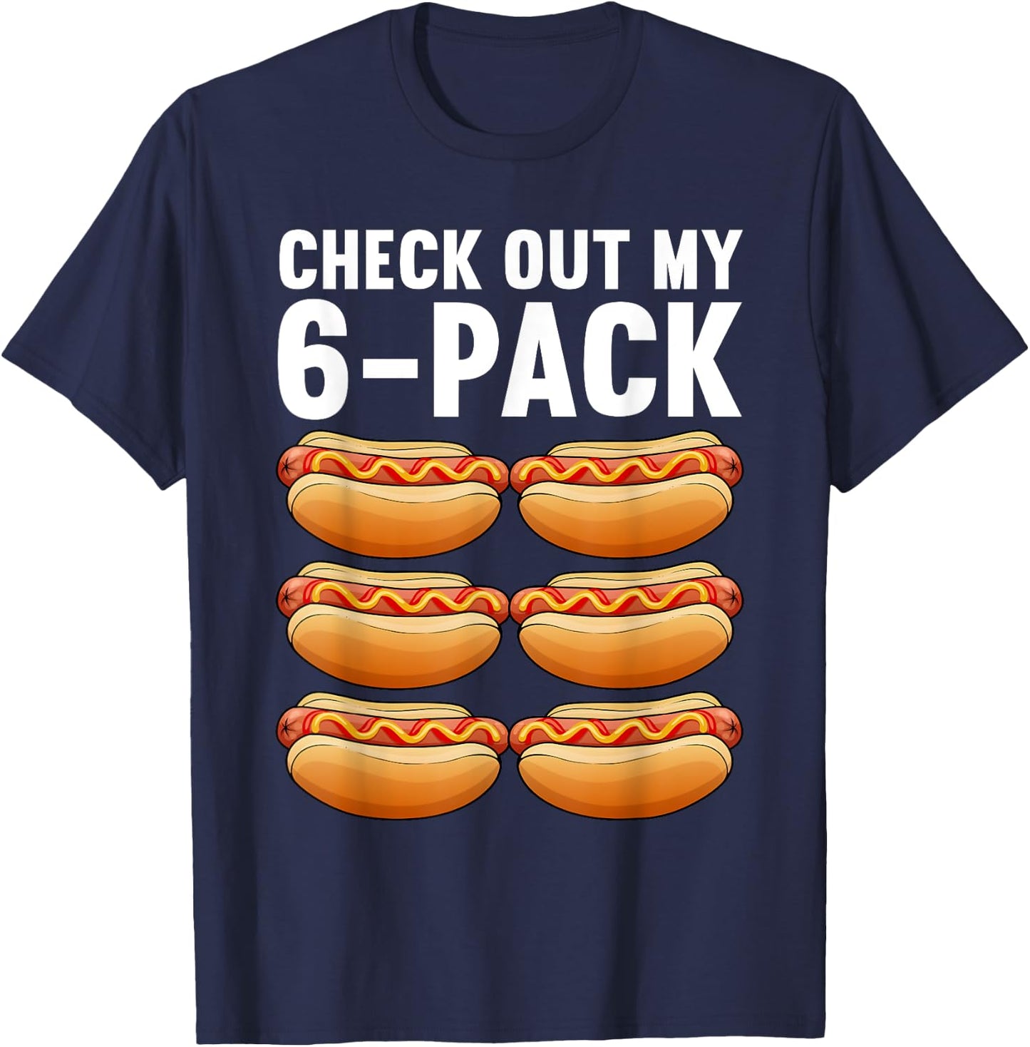 Funny Hot Dog Design Women Sausage Food Hotdog Lover T-Shirt - T-Shirt | Navy