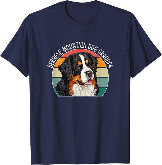 Bernese Mountain Dog Grandpa T-Shirt - T-Shirt | Navy