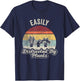 Retro Vintage Easily Distracted By Plants Gardening T-Shirt - T-Shirt | Navy