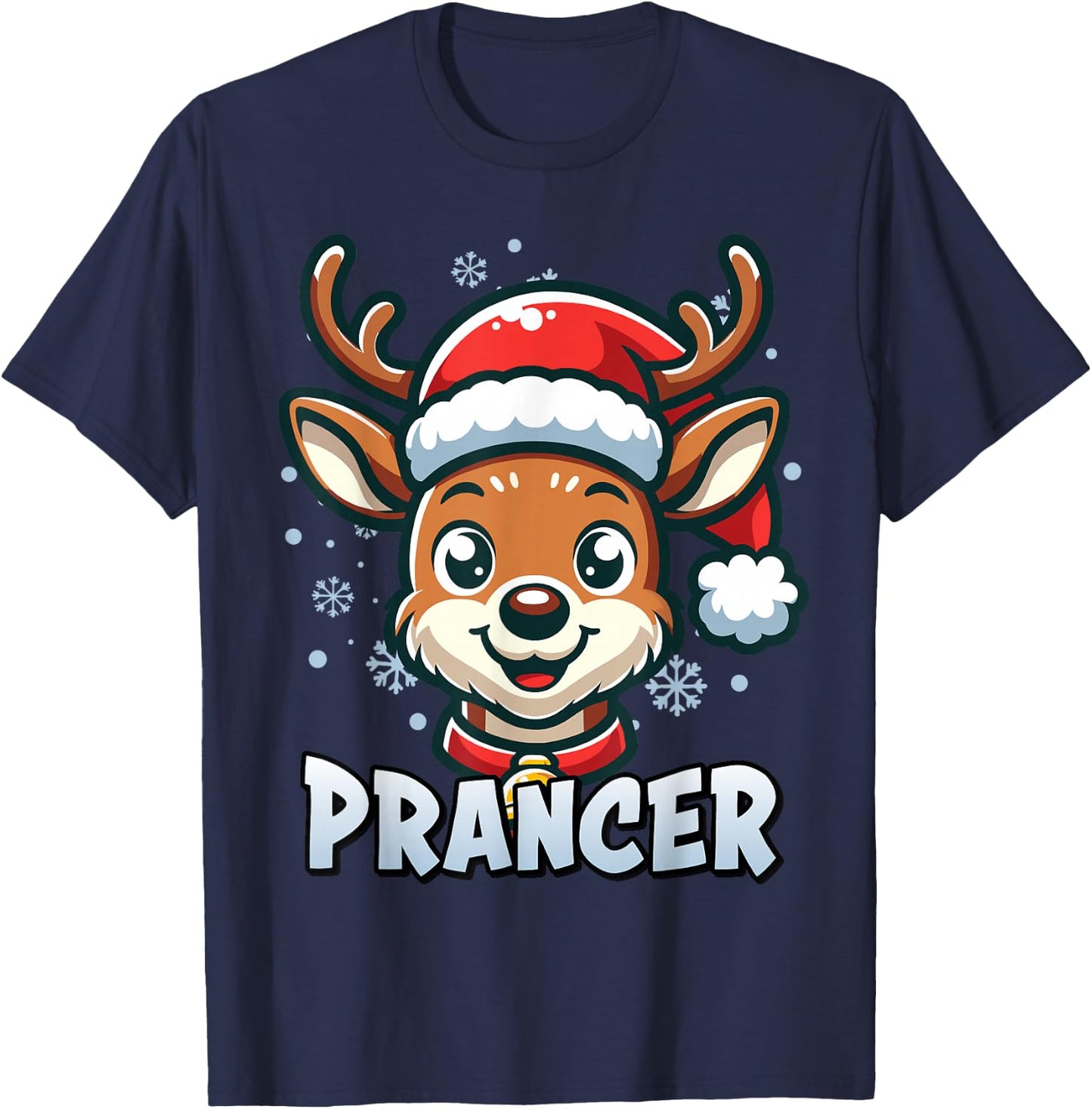 Santa’s Reindeer Prancer Xmas Group Costume T-Shirt - T-Shirt | Navy