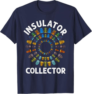 Insulator Collector Antiques Collecting Antique Lover T-Shirt - T-Shirt | Navy
