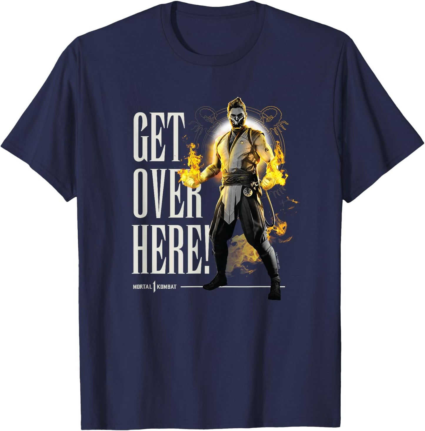 Mortal Kombat - Scorpion Get Over Here T-Shirt - T-Shirt | Navy