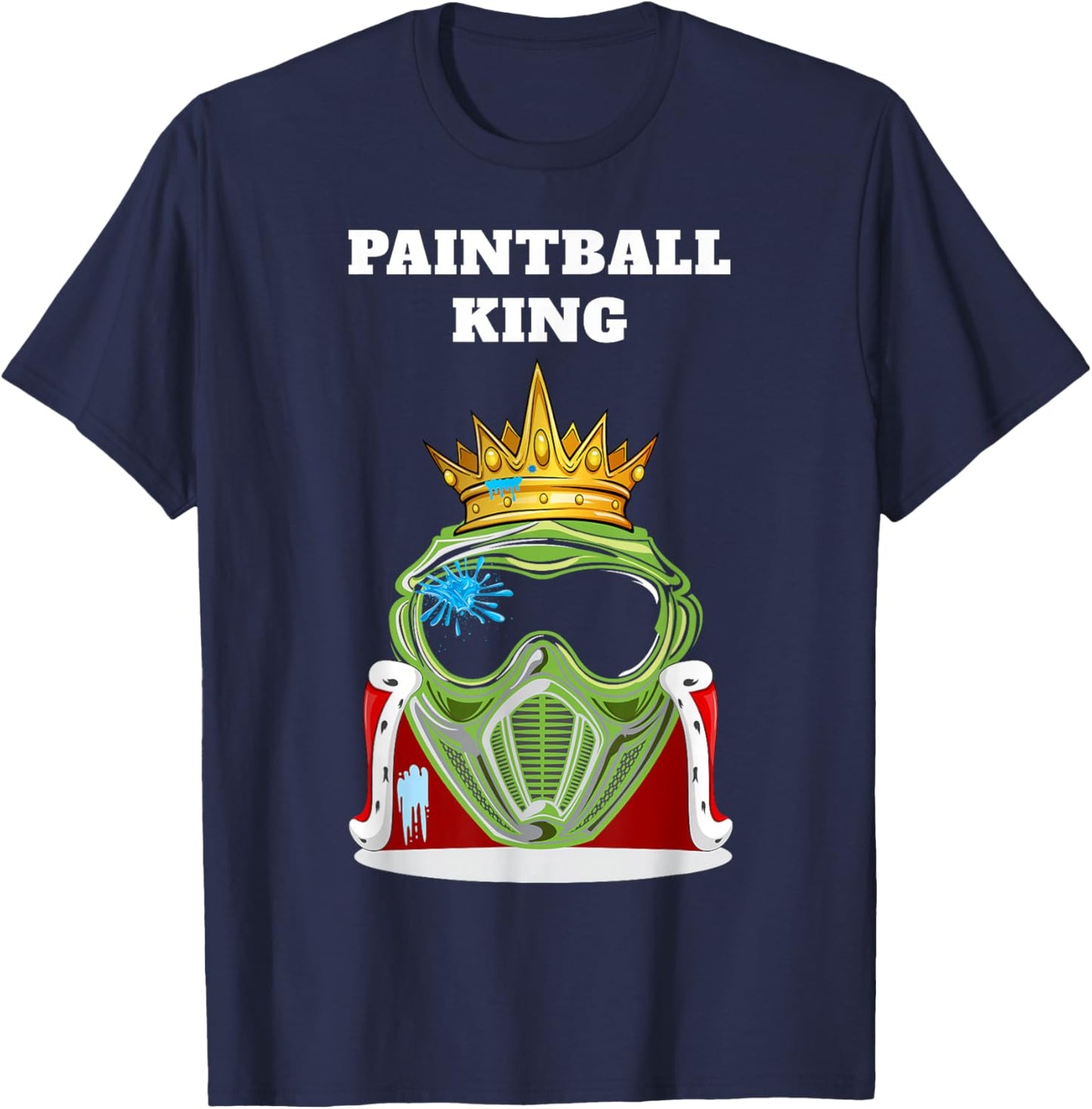 Paintball Shirts for Boys | Boys Paintball | Black, Small, Short Sleeve, Regular Fit, Cotton 60% Polyester 40%, Modern, King, Paintball T-Shirt - T-Shirt | Navy