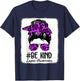 Be Kind Lupus Awareness Messy Bun May We Wear Purple Women T-Shirt - T-Shirt | Navy