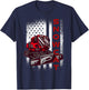 Snow Groomer Cool Snowcat Winter Sport US Flag Men Women T-Shirt - T-Shirt | Navy