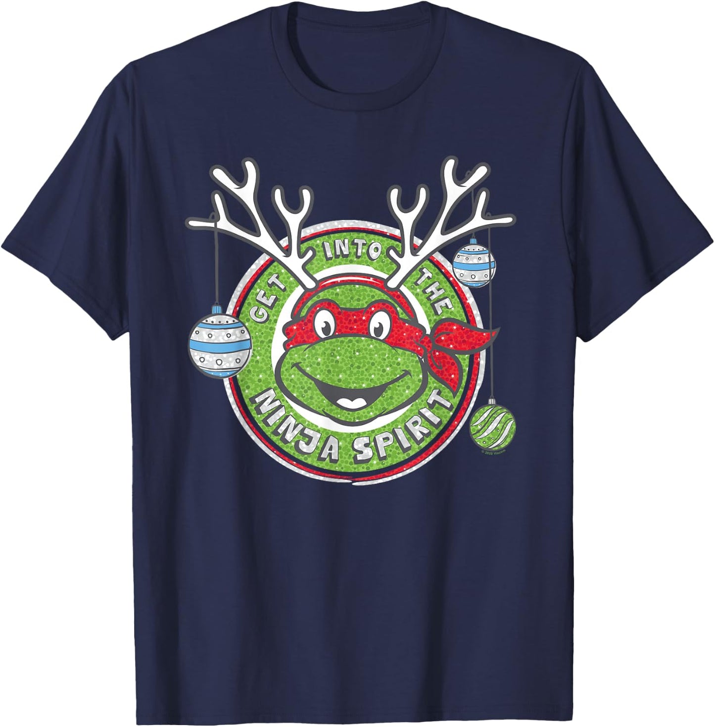 Teenage Mutant Ninja Turtles Christmas Into The Ninja Spirit T-Shirt - T-Shirt | Navy