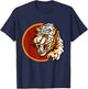 Angry Tiger Printed Premium Quality T-Shirt - T-Shirt | Navy