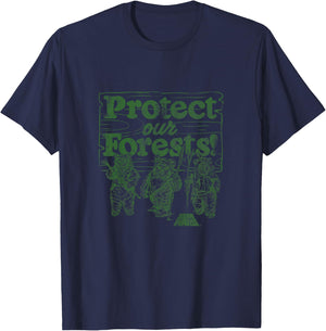 Kids Star Wars Classic Protect Our Forests Vintage Ewok Fighters T-Shirt - T-Shirt | Navy