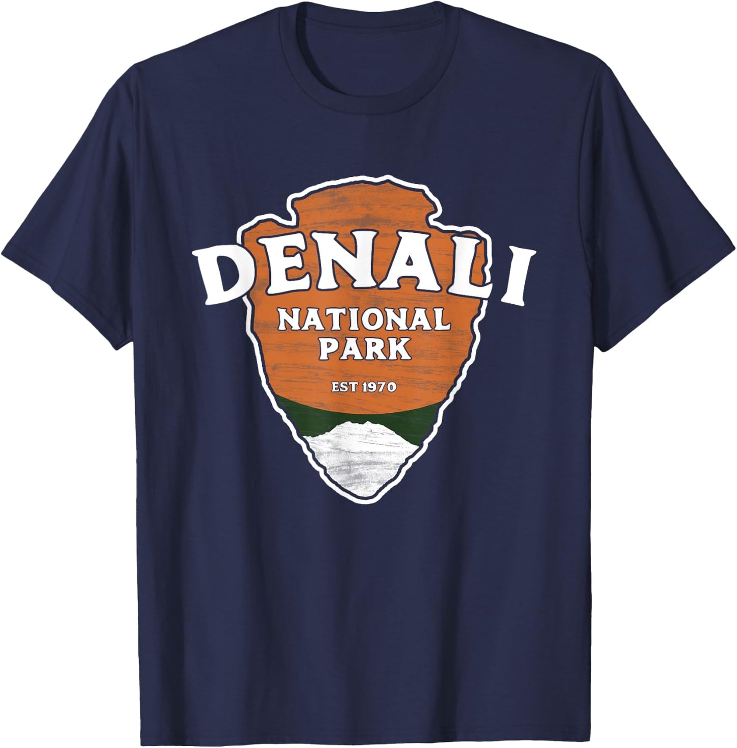 Denali National Park Classic Style Arrowhead Sign T-Shirt - T-Shirt | Navy