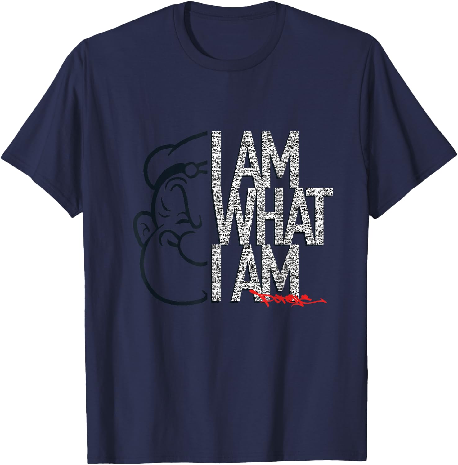 Popeye I AM What I AM Signature Phrase T-Shirt - T-Shirt | Navy