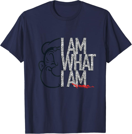 Popeye I AM What I AM Signature Phrase T-Shirt - T-Shirt | Navy
