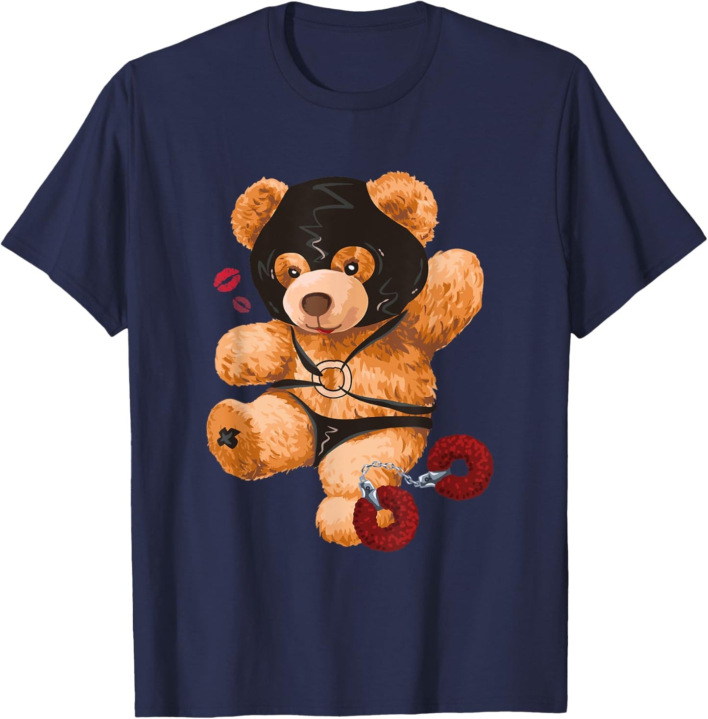 Latex Master Mistress Mrin Domina BDSM SM Teddy Bear T-Shirt - T-Shirt | Navy