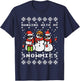 Hanging With My Snowmies Funny Ugly Xmas Christmas Family T-Shirt - T-Shirt | Navy
