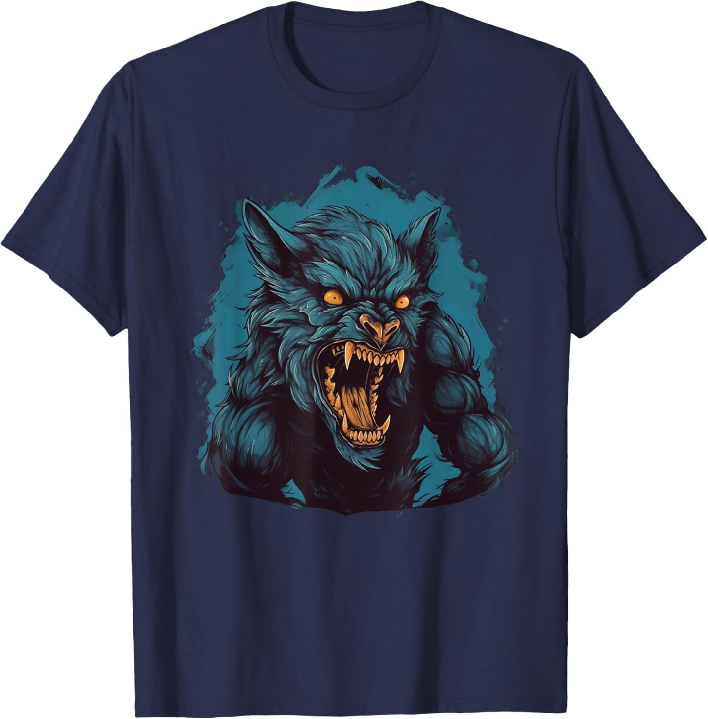 Fun Halloween party with this cool werewolf costume T-Shirt - T-Shirt | Navy