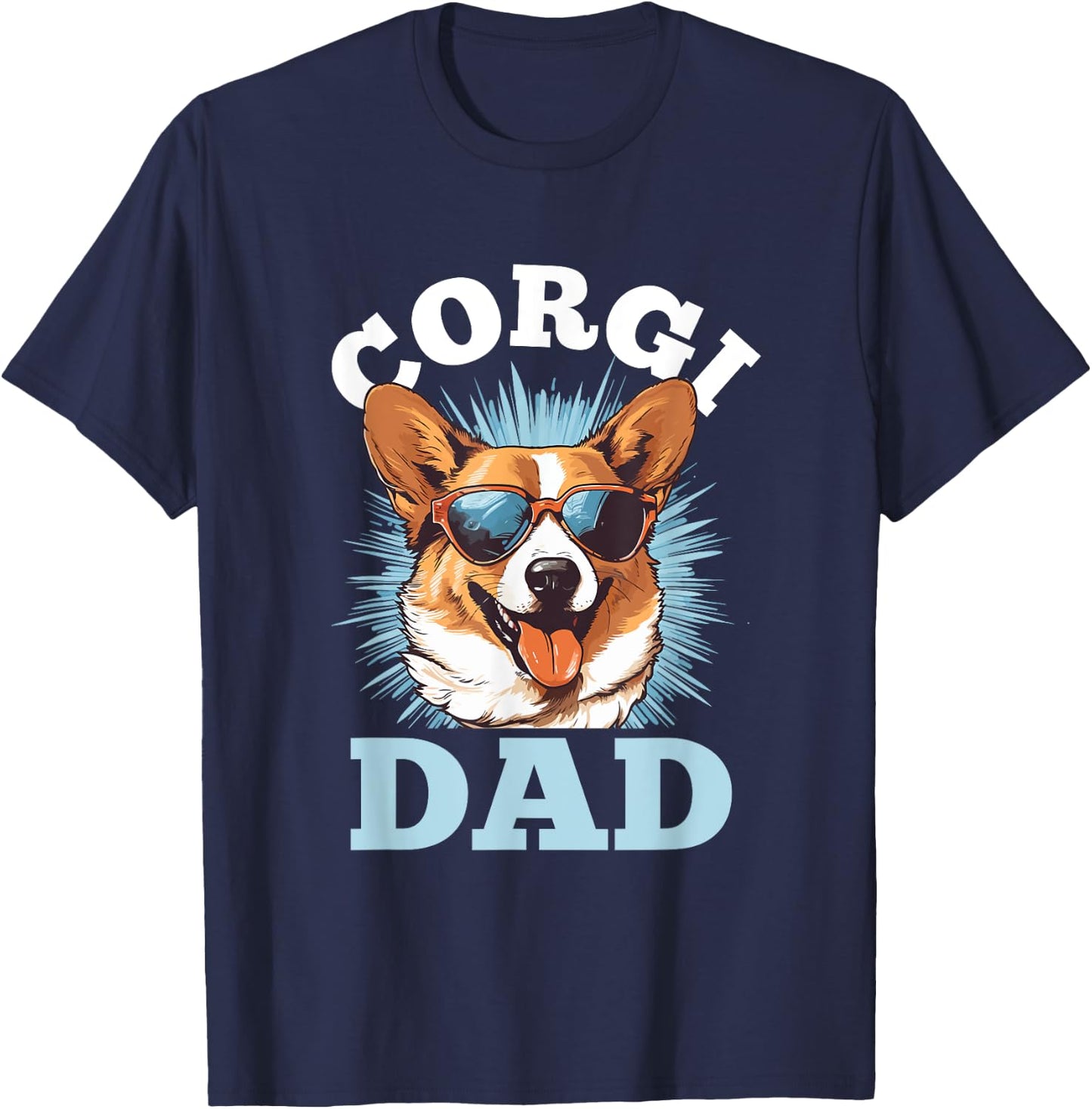 Pembroke Welsh Corgi - Corgi Dad T-Shirt - T-Shirt | Navy