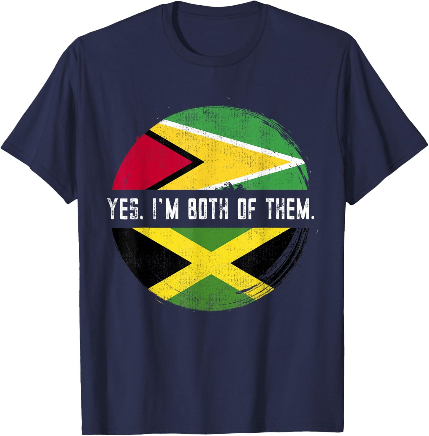 Jamaica Guyana Flag Guyanese Guyana T-Shirt - T-Shirt | Navy