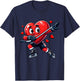 Ice Hockey Heart Dabbing Valentines Day Kids Boys T-Shirt - T-Shirt | Navy