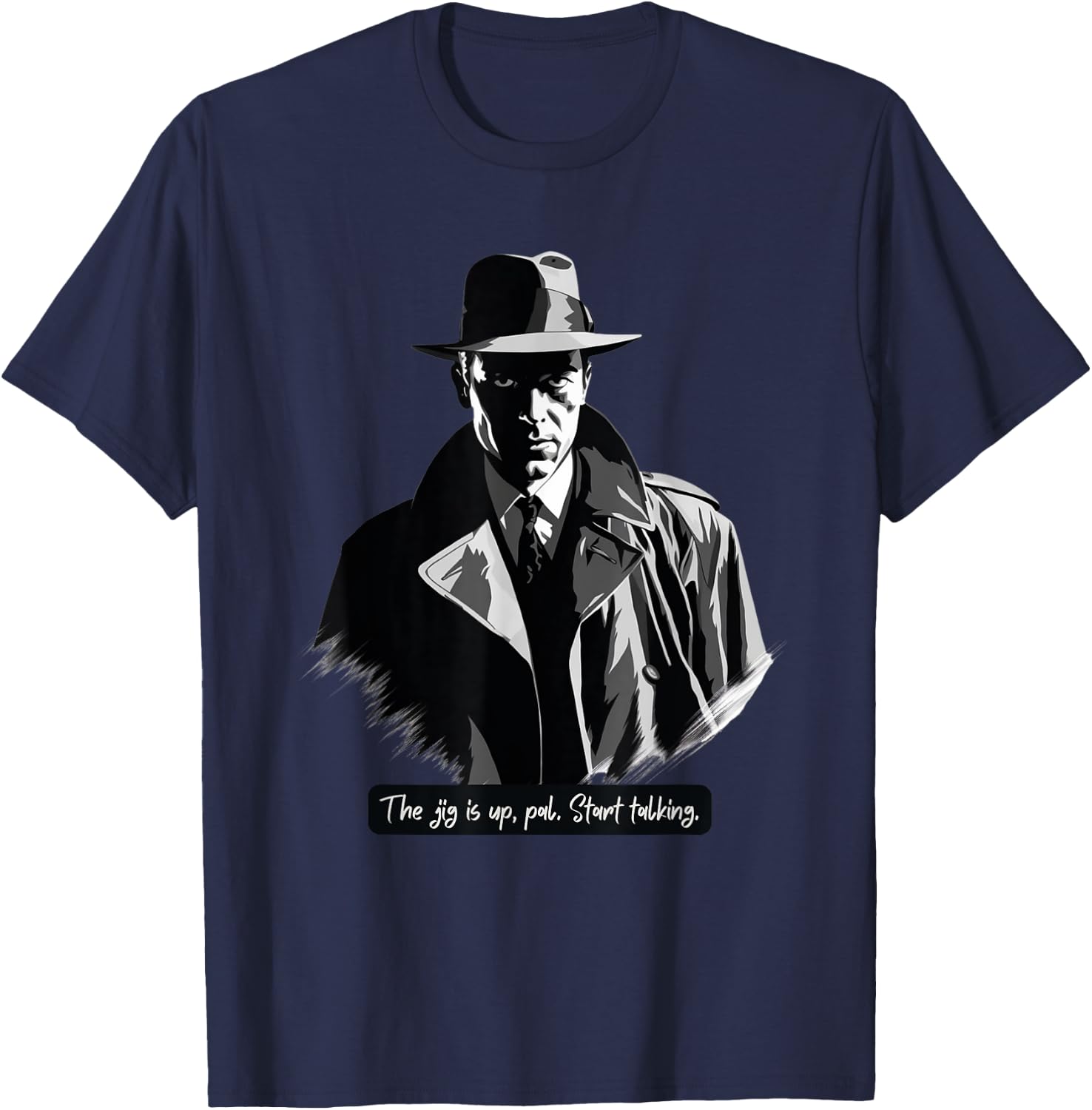 Film Noir Detective: The Jig is Up T-Shirt - T-Shirt | Navy