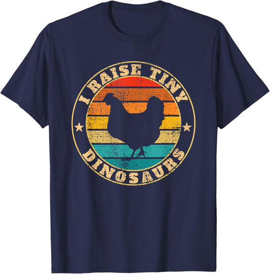I Raise Tiny Dinosaurs Chicken T-Shirt - T-Shirt | Navy