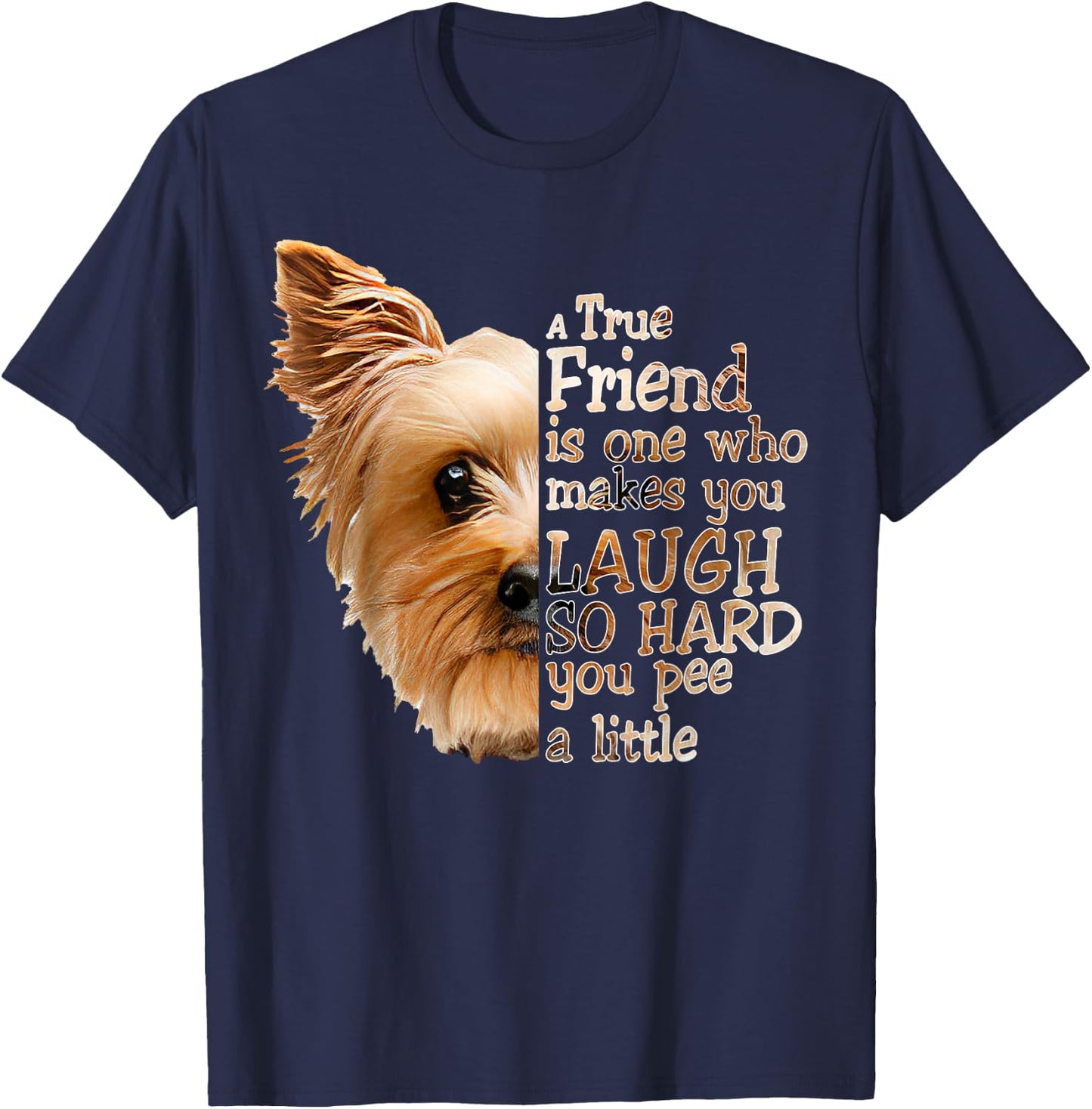 A True Friend silky terrier Gifts Dog Lover T-Shirt - T-Shirt | Navy