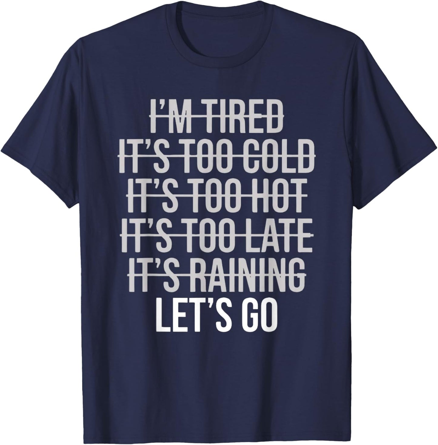 No Excuses -Fitness Exercise Motivation Bodybuilding Athlete T-Shirt - T-Shirt | Navy
