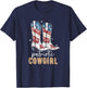 Patriotic Cowgirl Boots American Flag July 4th Of July Rodeo T-Shirt - T-Shirt | Navy