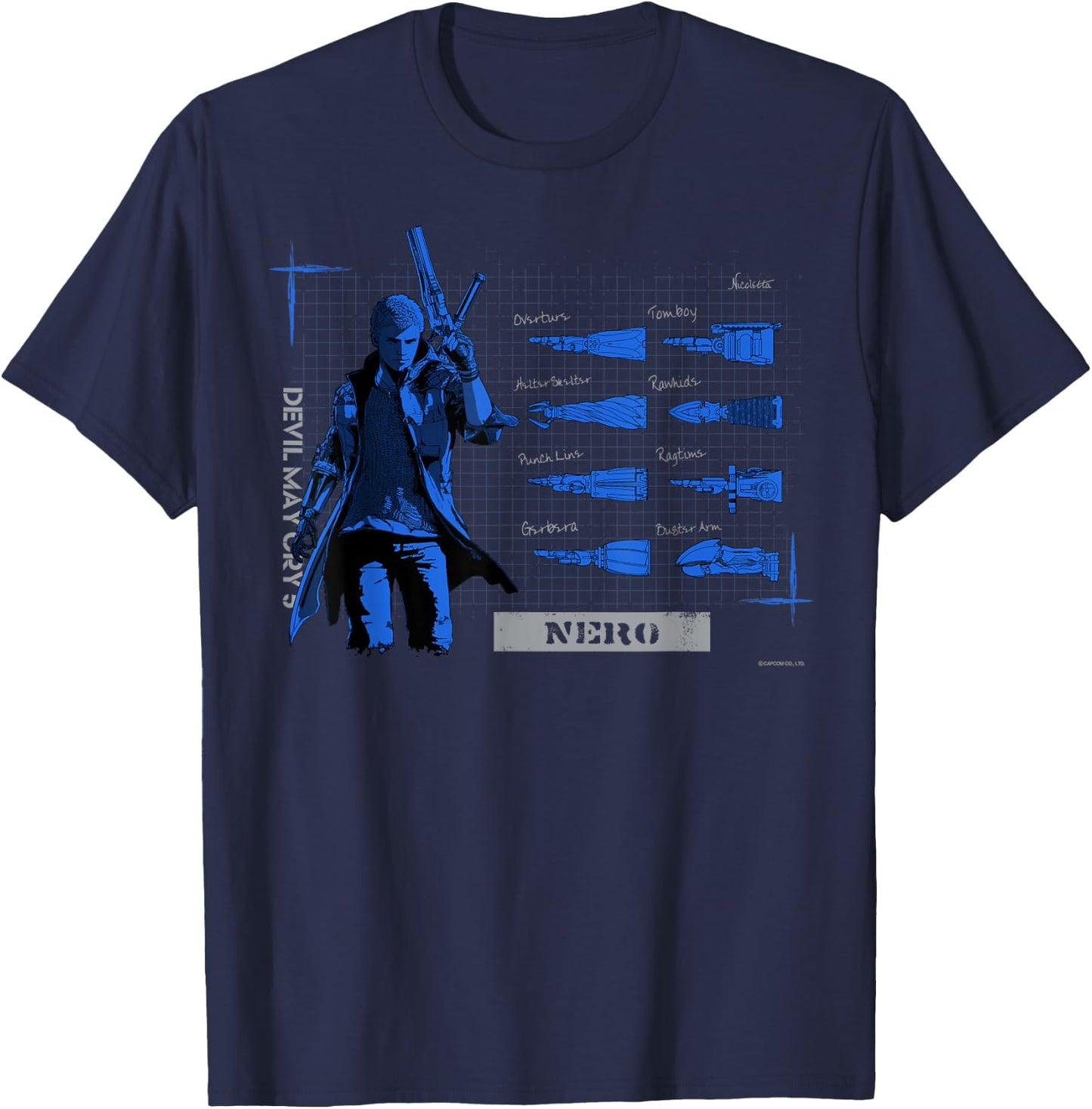 Devil May Cry 5 Nero T-Shirt - T-Shirt | Navy
