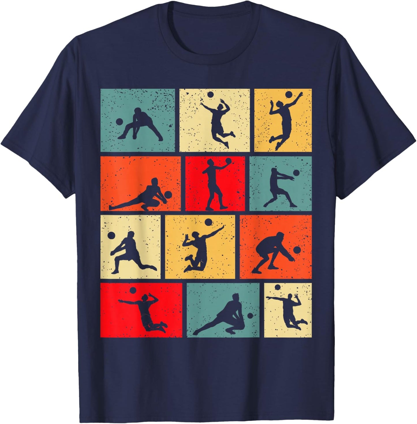 Volleyball Boys Men Youth T-Shirt - T-Shirt | Navy