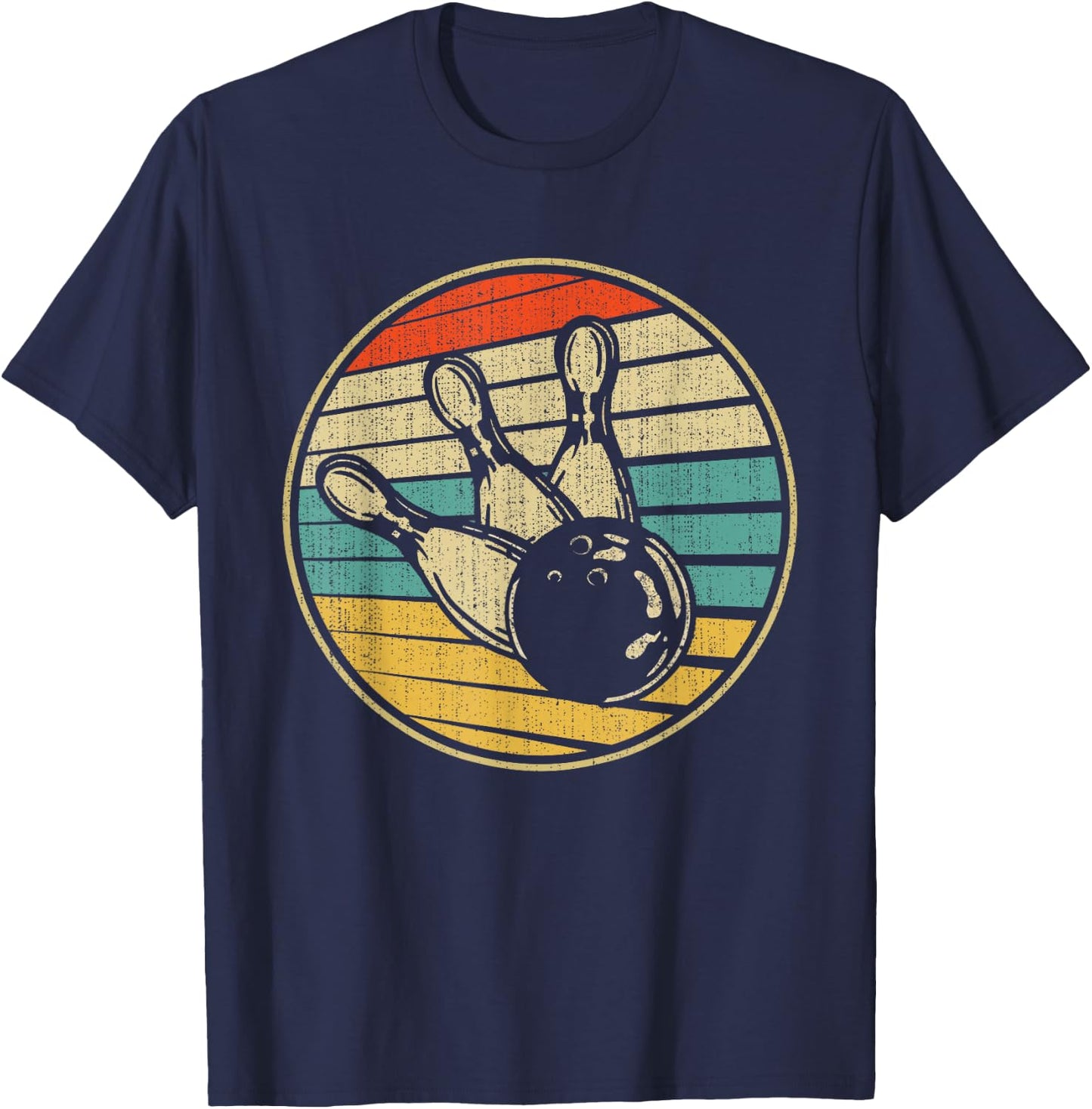This Is How I Roll Vintage Retro Bowling 60s 70s Bowler T-Shirt - T-Shirt | Navy