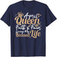 April Queen Diva A Girl Was Born In April Bday Party T-Shirt - T-Shirt | Navy
