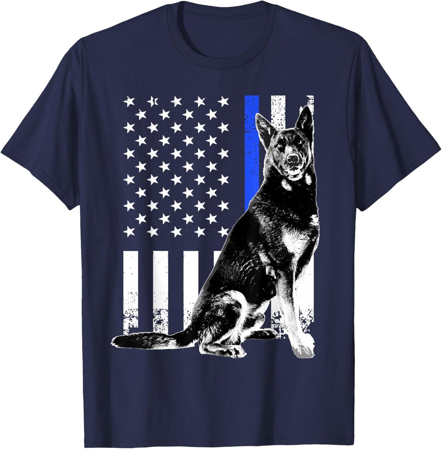 Cute German Shepherd Women K9 Belgian Malinois Lover T-Shirt - T-Shirt | Navy