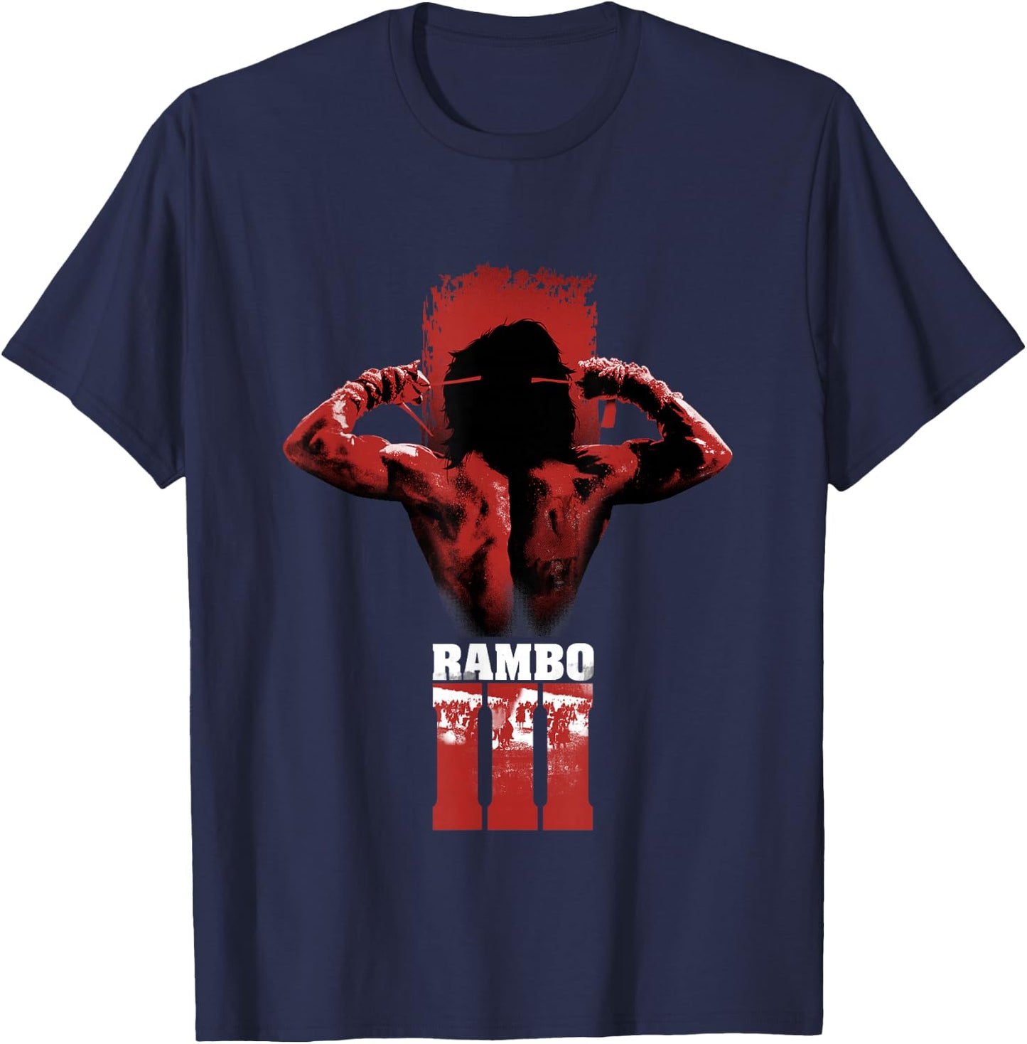 Rambo III Tying Headband T-Shirt - T-Shirt | Navy