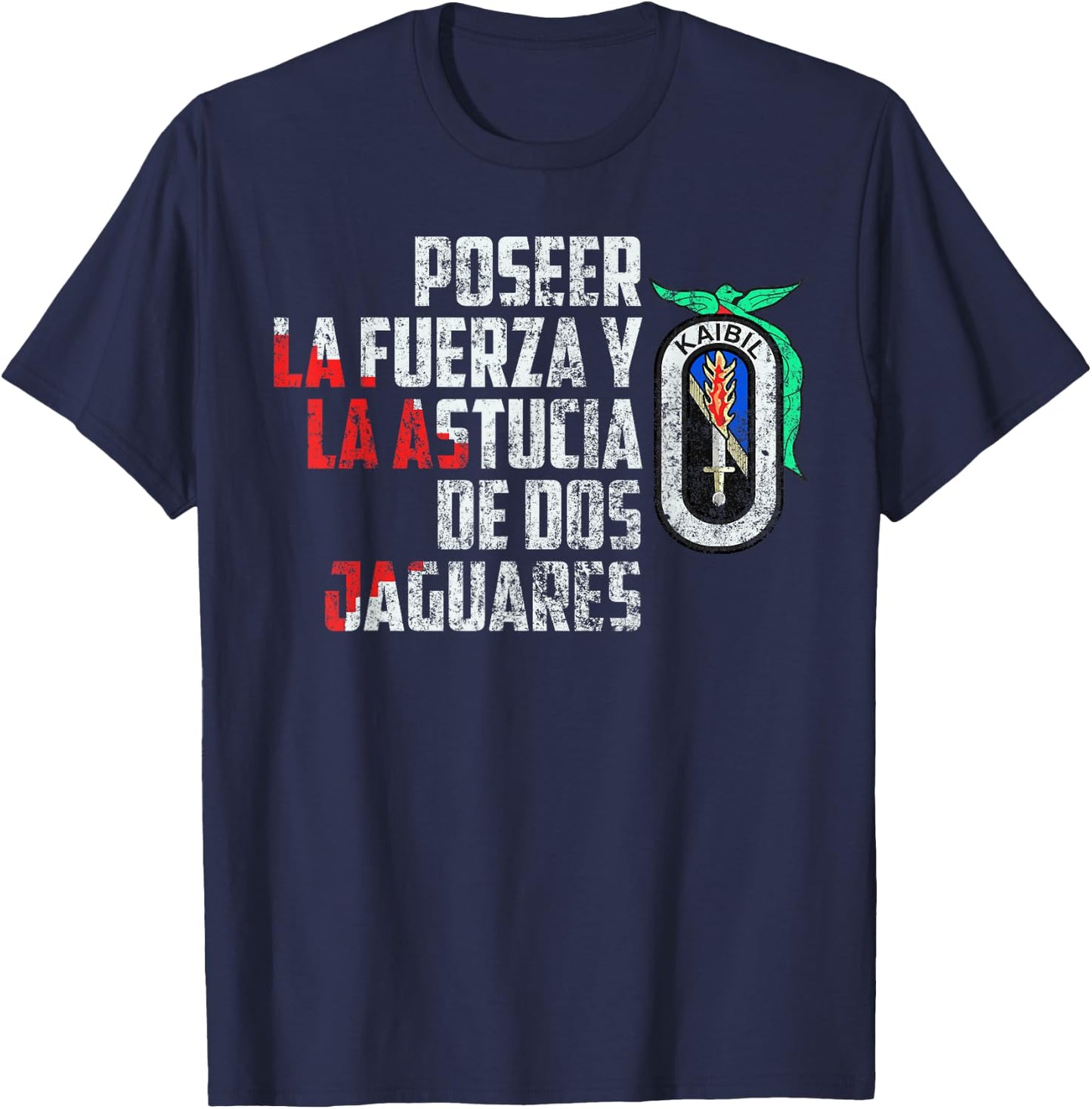 Kaibil Kaibiles Guatemala Special Force Fuerzas Especiales T-Shirt - T-Shirt | Navy