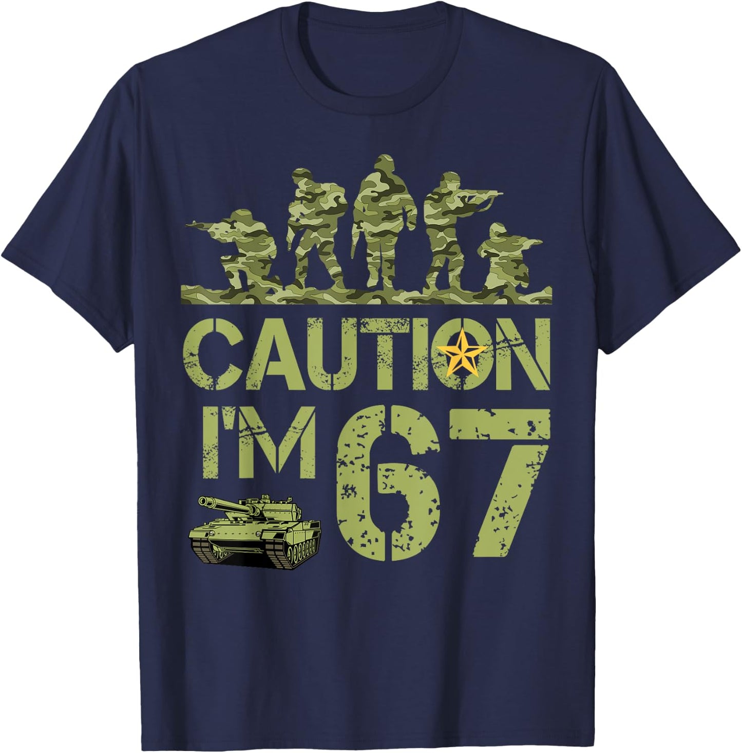 67th Birthday Military I'm 67 Year Old Camo 67 Birthday T-Shirt - T-Shirt | Navy