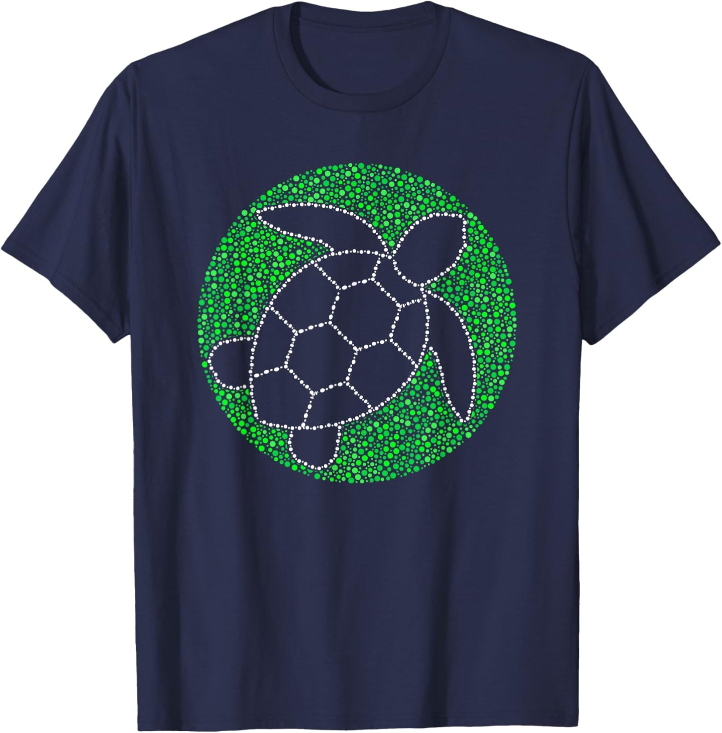 Sea Turtle Green Polka Dot Day 2023 Boys Girls Art Teacher T-Shirt - T-Shirt | Navy