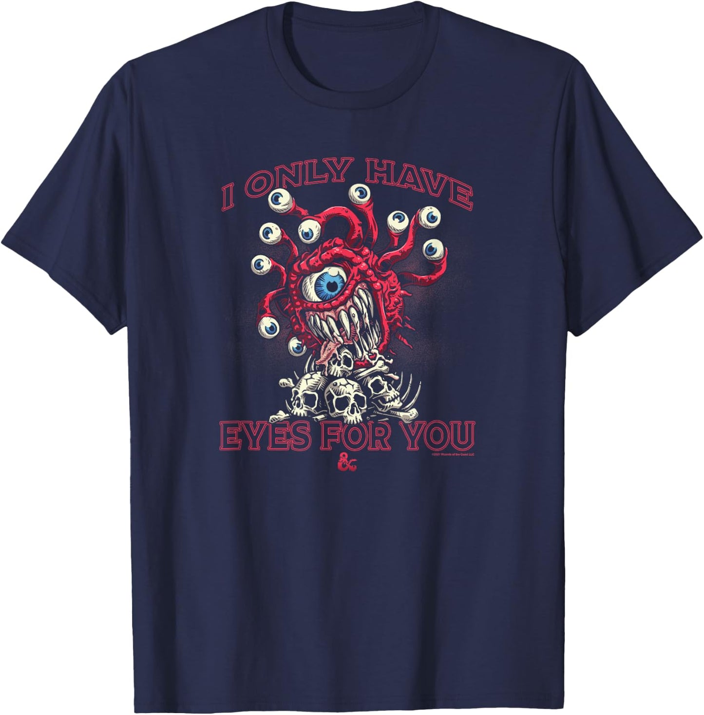 Dungeons & Dragons Valentine's Day I Only Have Eyes For You T-Shirt - T-Shirt | Navy