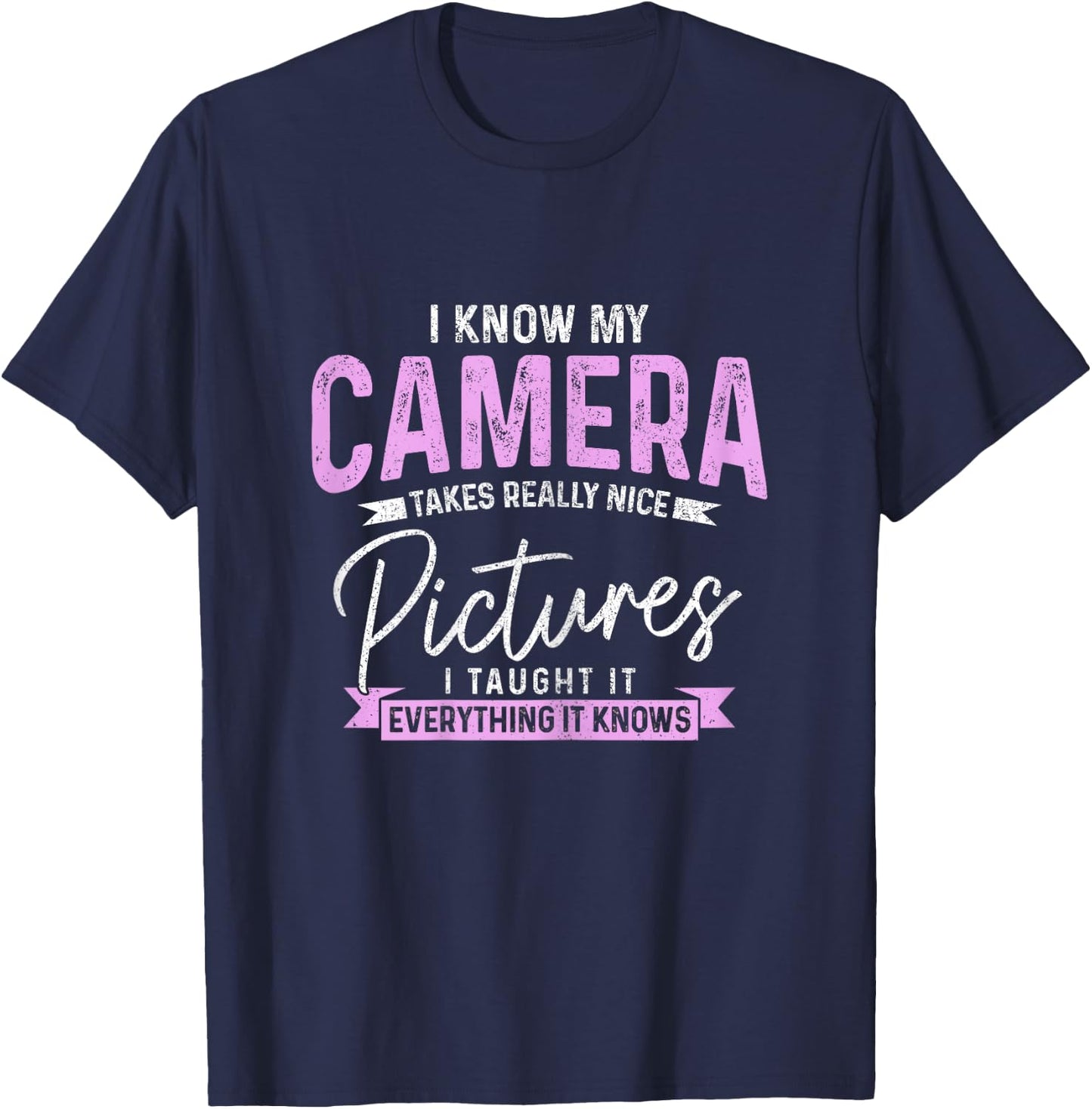 Funny Photographer Vintage Camera Funny Photography T-Shirt - T-Shirt | Navy