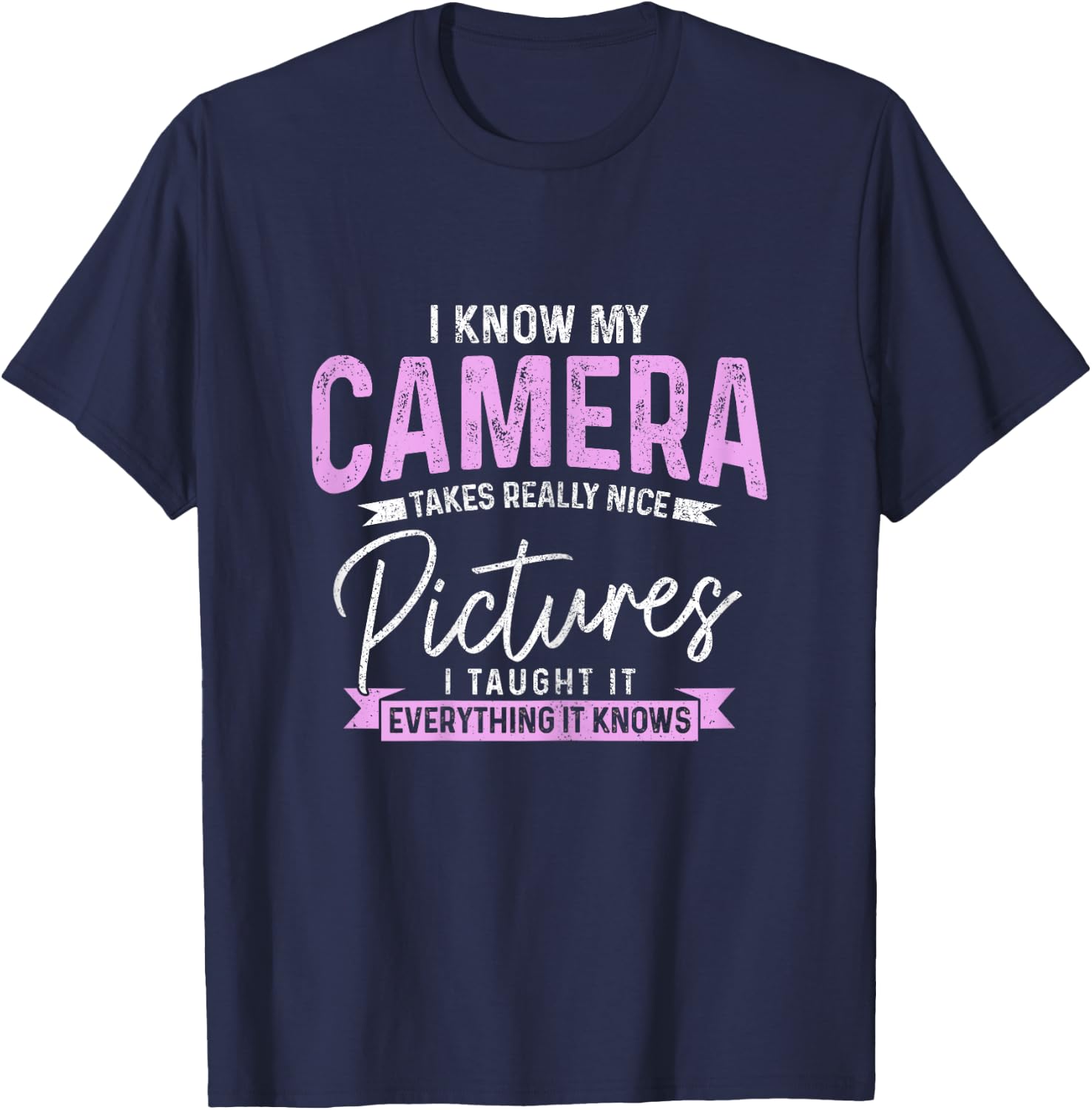 Funny Photographer Vintage Camera Funny Photography T-Shirt - T-Shirt | Navy